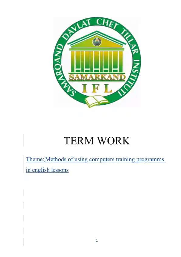 Computer training programms for English lessons