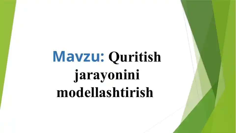 Quritish jarayonini optimallashtirish