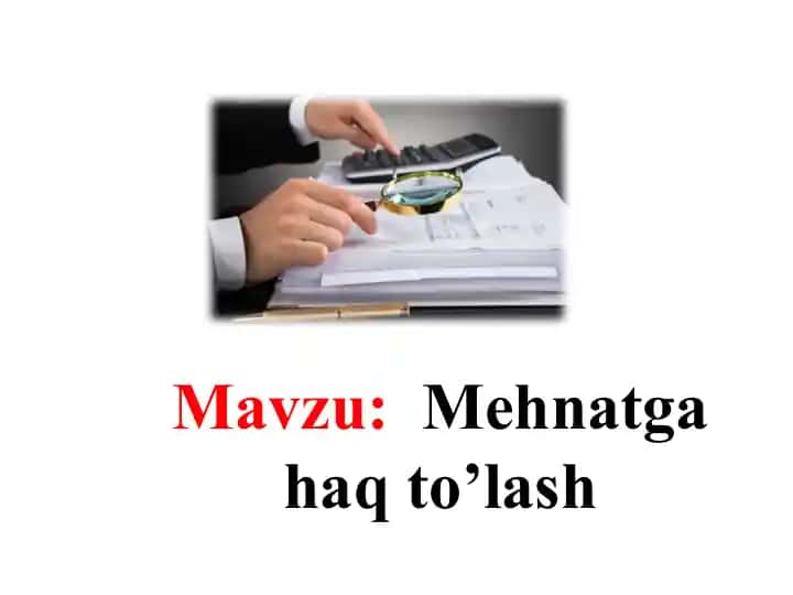 Mehnatga haq to'lash
