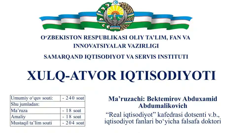 Xulq-atvor psixologiyasi va qaror qabul qilish