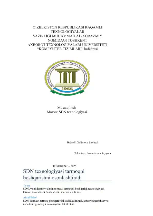 SDN texnologiyasi