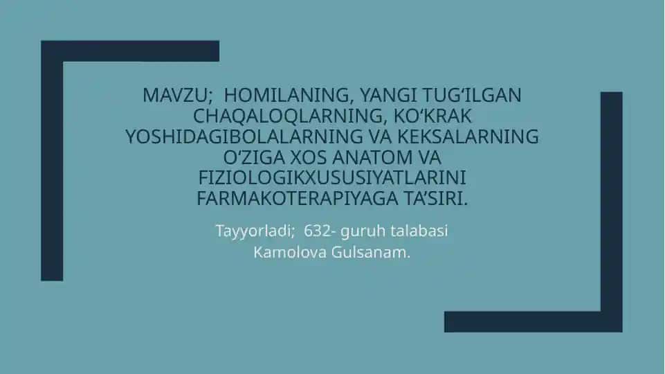 Homilaning Farmakoterapiyasi