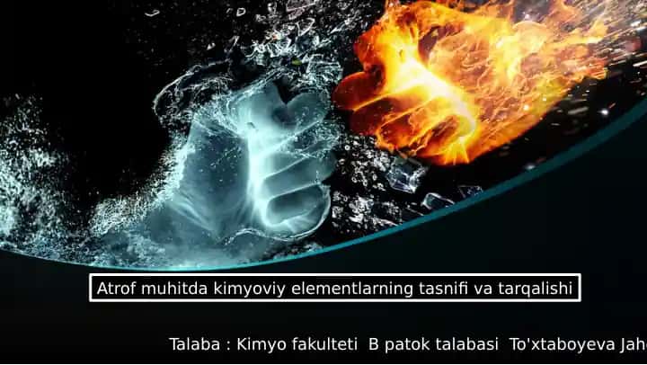Kimyoviy elementlar tasnifi