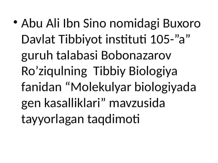 Molekulyar biologiyadagi genkasalliklari