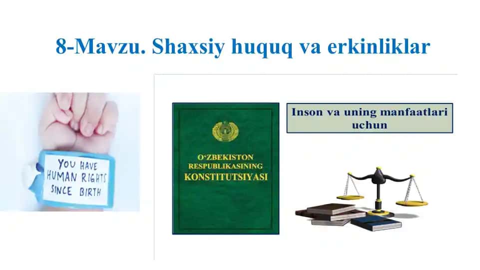 Shaxsiy huquq va erkinliklar