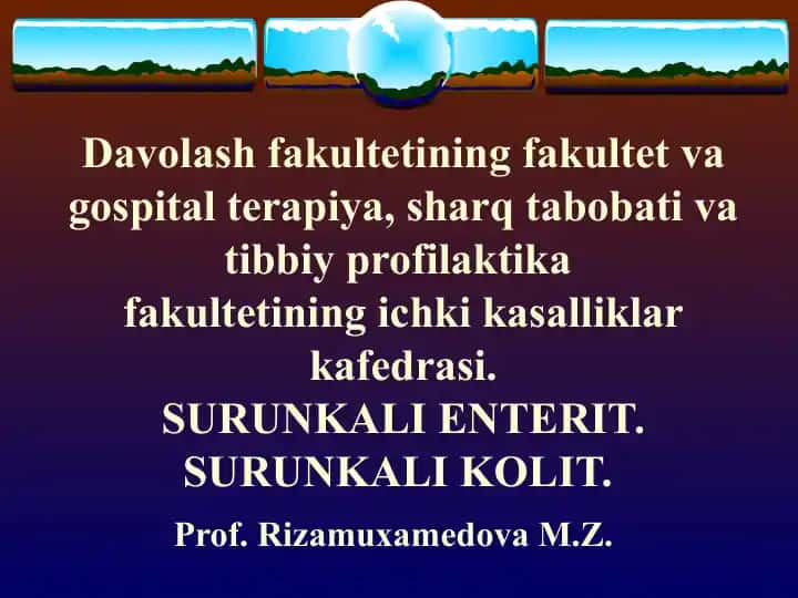SURUNKALI ENTERIT va SURUNKALI KOLIT