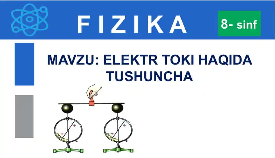 Elektr toki haqida tushuncha