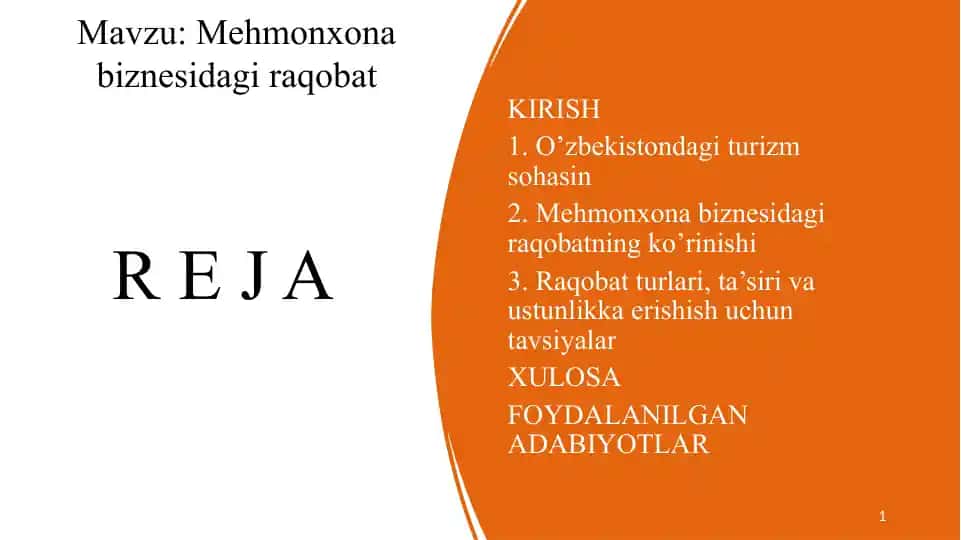 Mehmonxona biznesida qo'bat