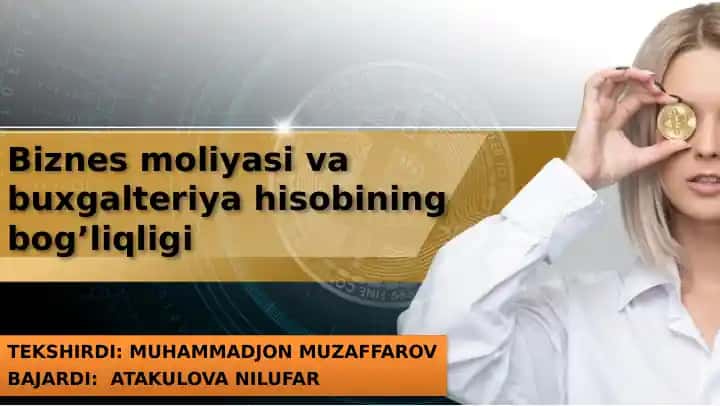 Biznes moliyasi va buxgalteriya hisobi