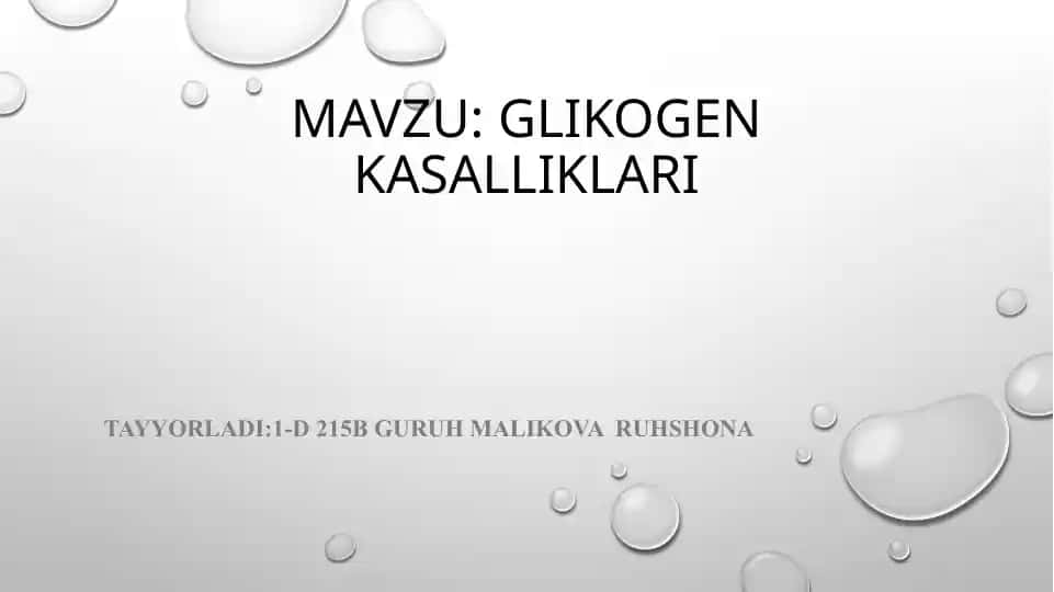 Glikogenkasalliklari