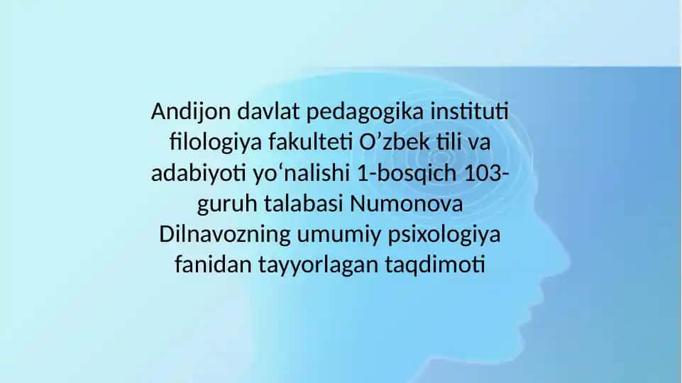 Yetuklik va keksalik davrining psixologik xususiyatlari