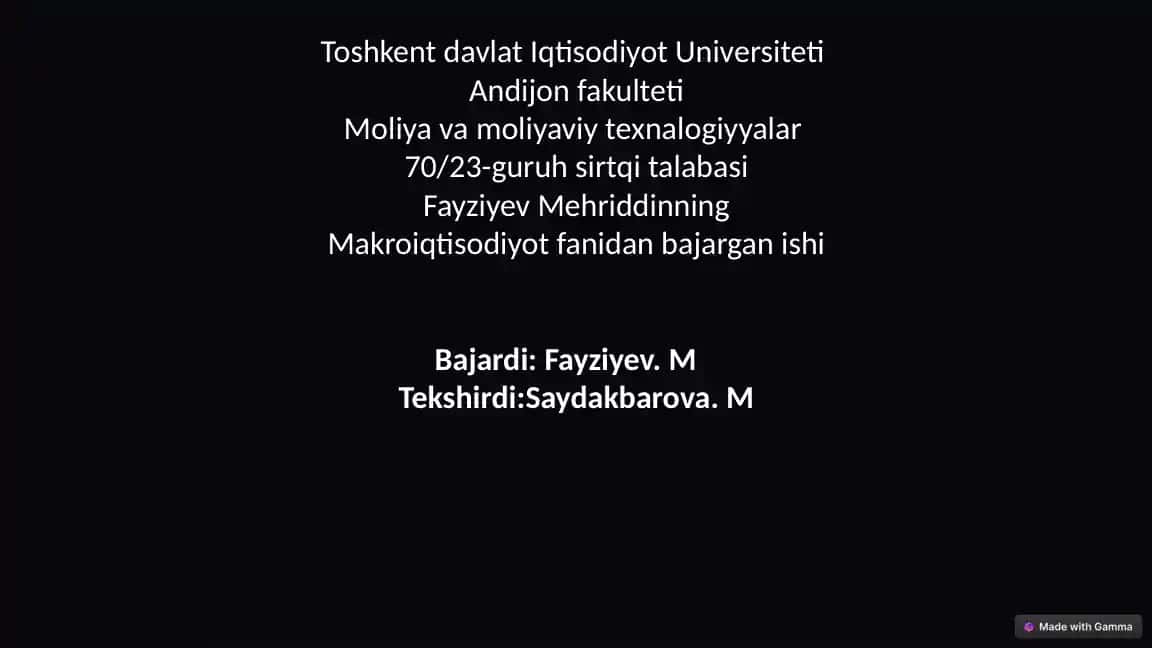 Pul bozorida muvozanat