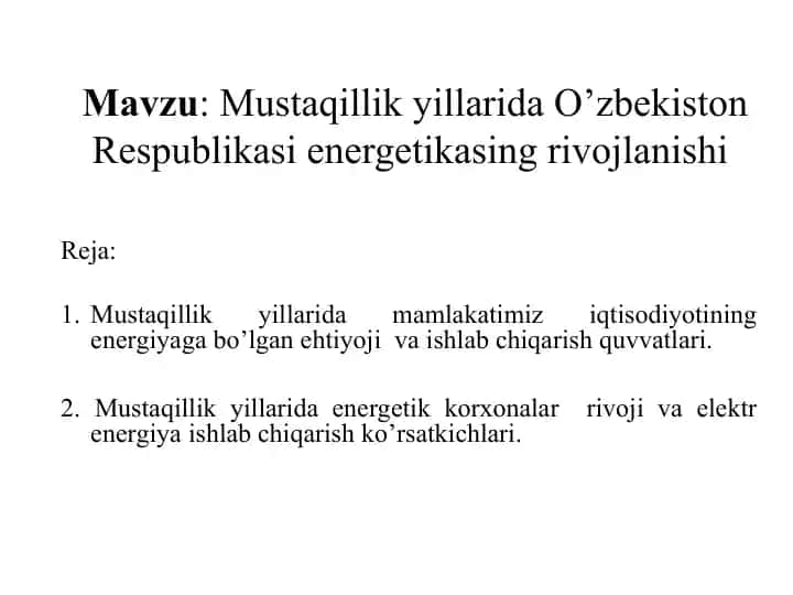 Energetika tizimi