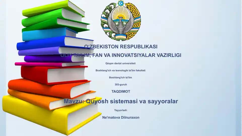 Quyosh sistemasi va sayyoralar