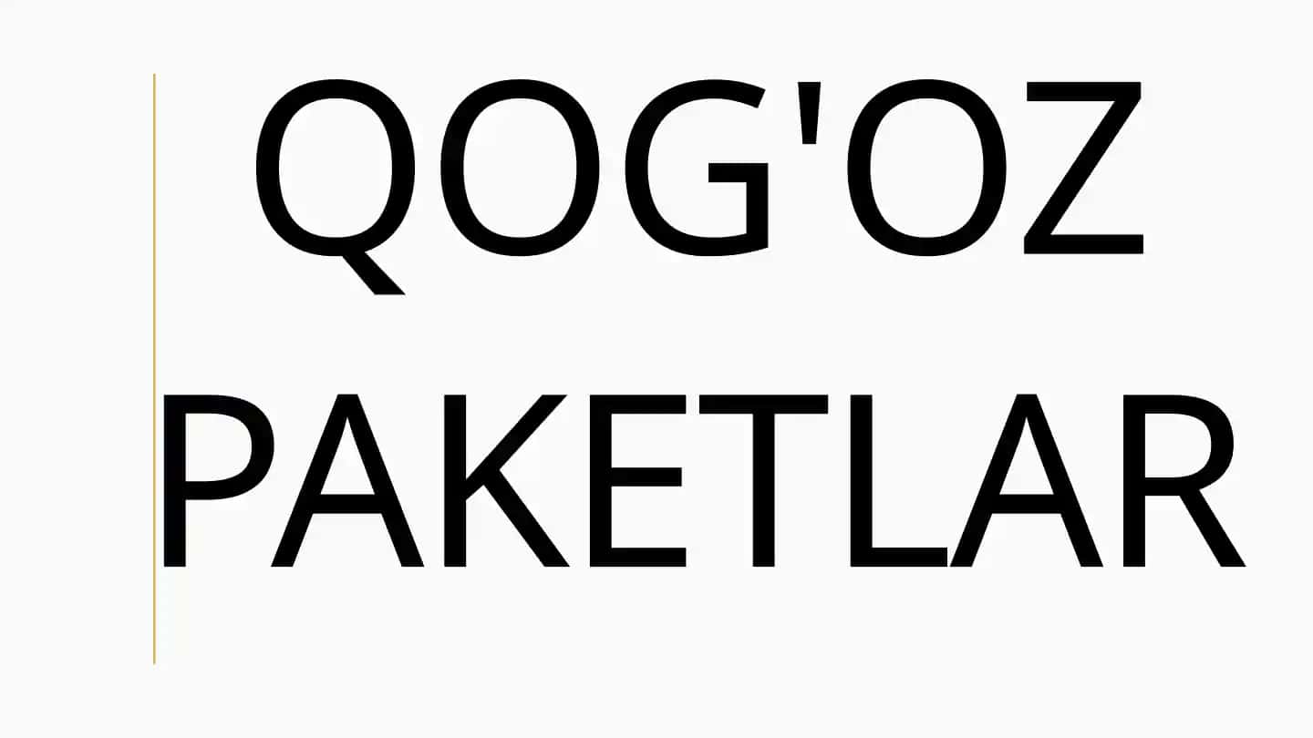 Qog'oz paketlar