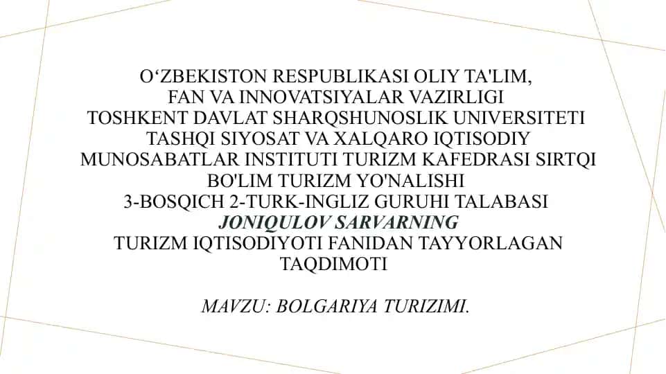 Bolgariya turizmi
