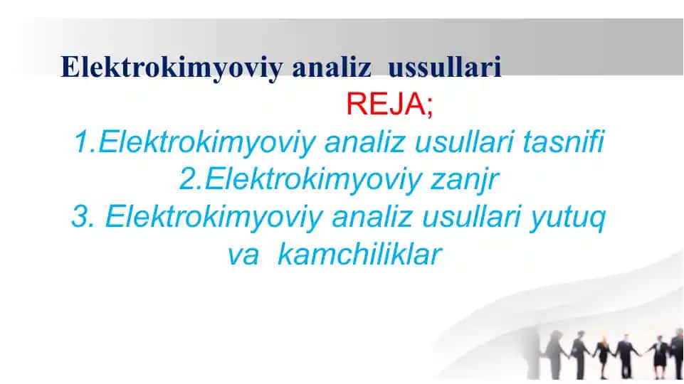 Elektrokimyoviy analiz usullari