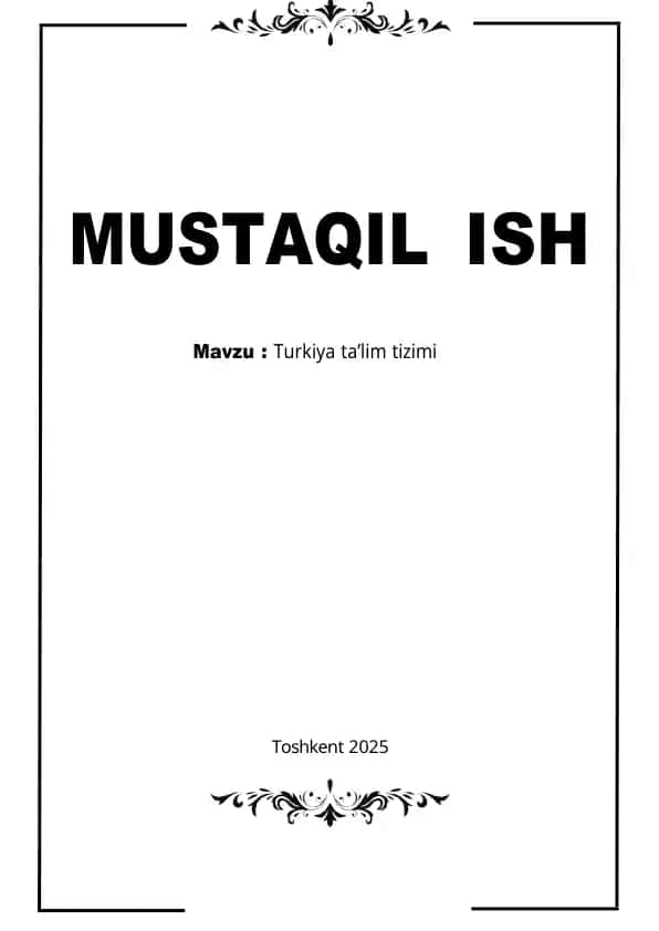 Turkiya ta’lim tizimi