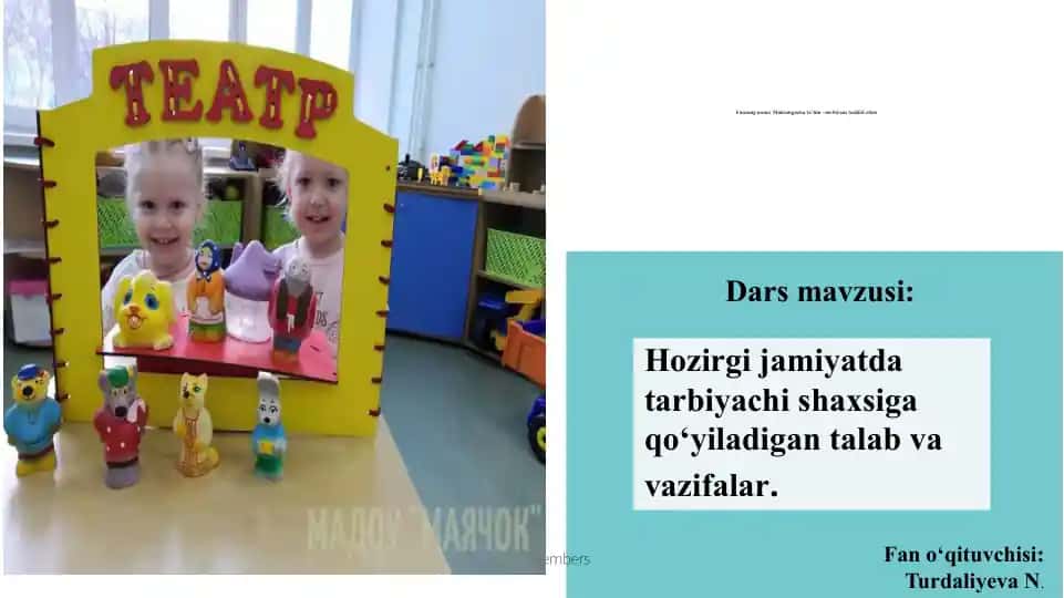 Maktabgacha ta’lim –tarbiyani tashkil etish