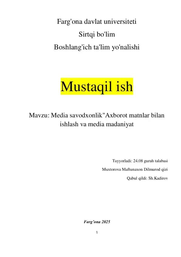 Media savodxonlik