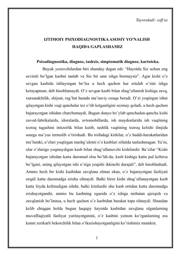 Psixodiagnostika