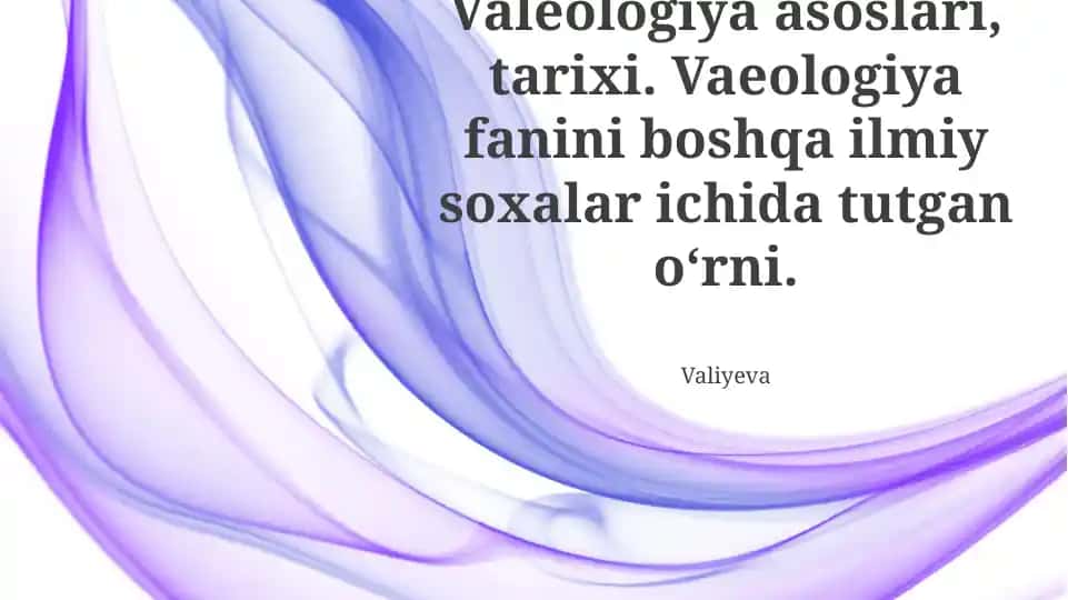 Valeologiyani Asoslari