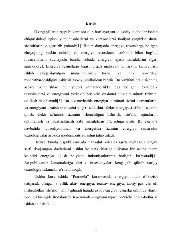 Energiya samarador texnologiyalari