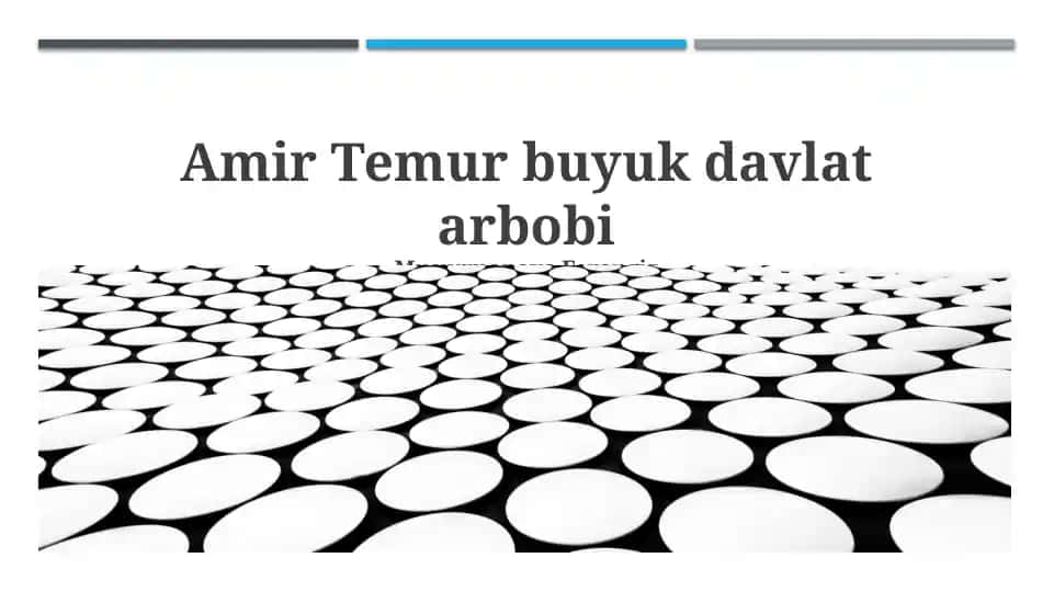 Amir Temur buyuk davlat arbobi