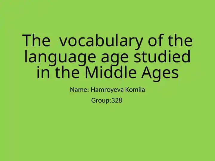 Middle English