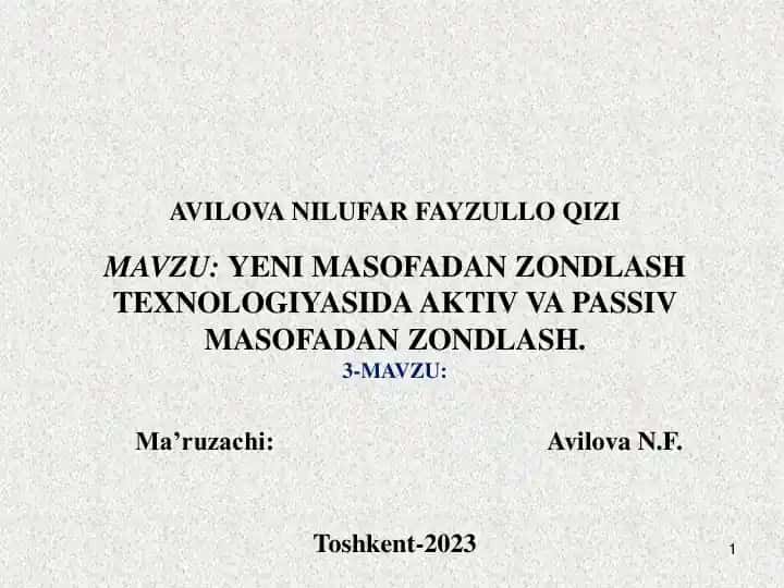 YERNING QOPLAMI VA YERDAN FOYDALANISH