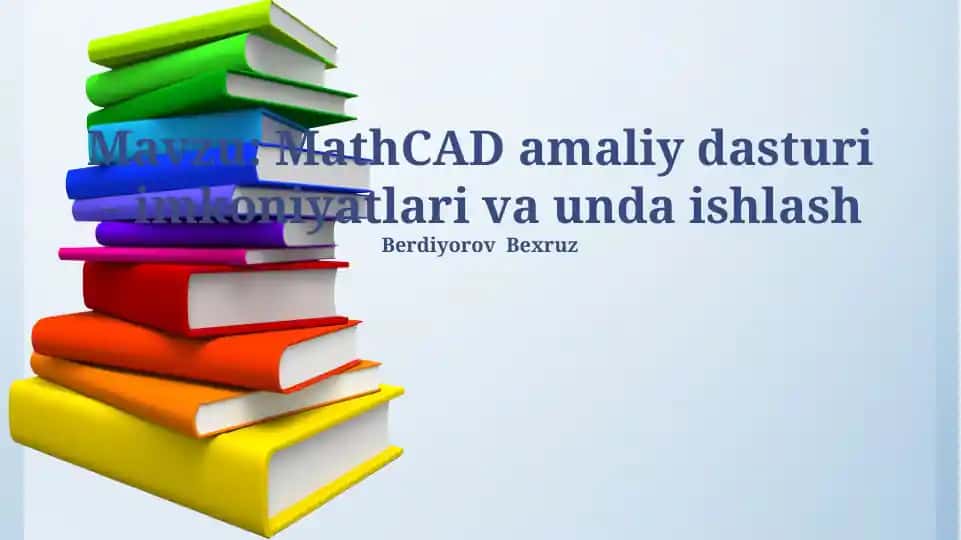 MathCAD amaliy dasturi