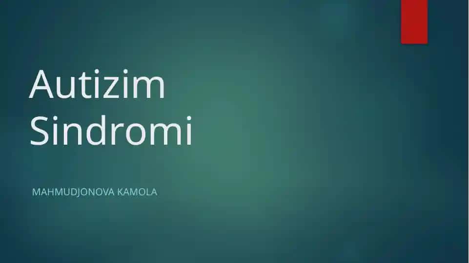 Autizim Sindromi