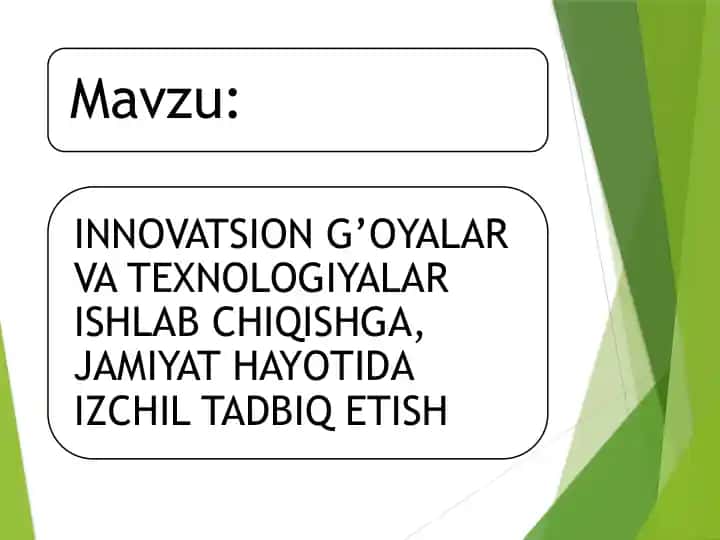 Innovatsiyalar
