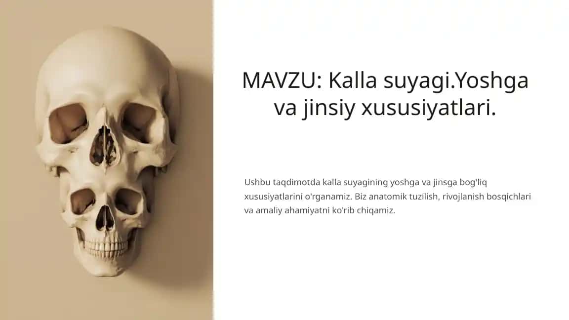 Kalla suyagi. Yoshga va jinsiy xususiyatlari