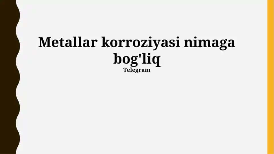 Metallar korroziyasi