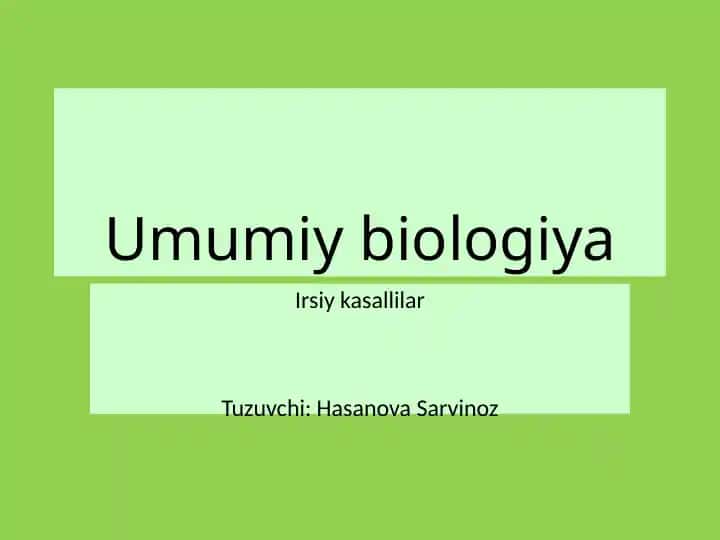 Umumiybiologiya