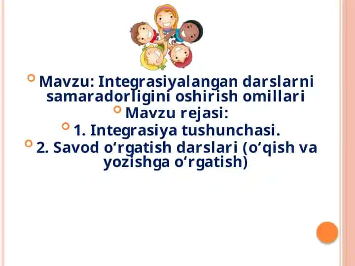 Integrasiyalangan darslarni samaradorligini oshirish omillari