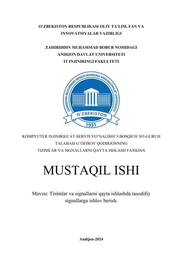 Signallarni qayta ishlash tizimlari