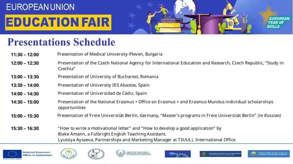 Presentations Schedule