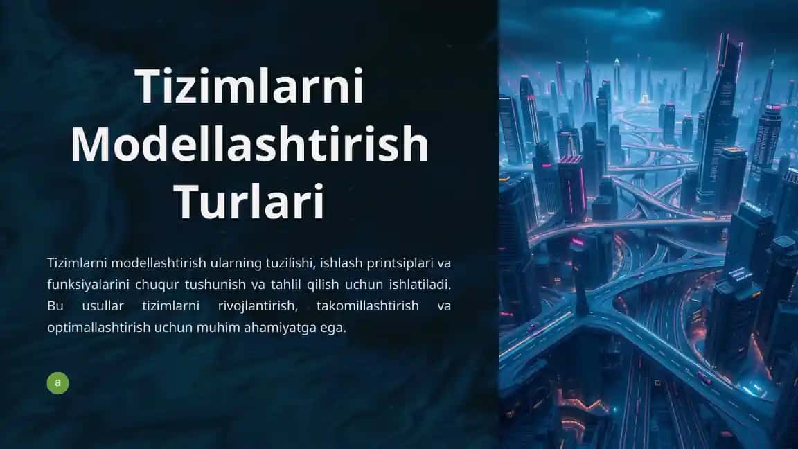 Tizimlarni Modellashtirish Turlari