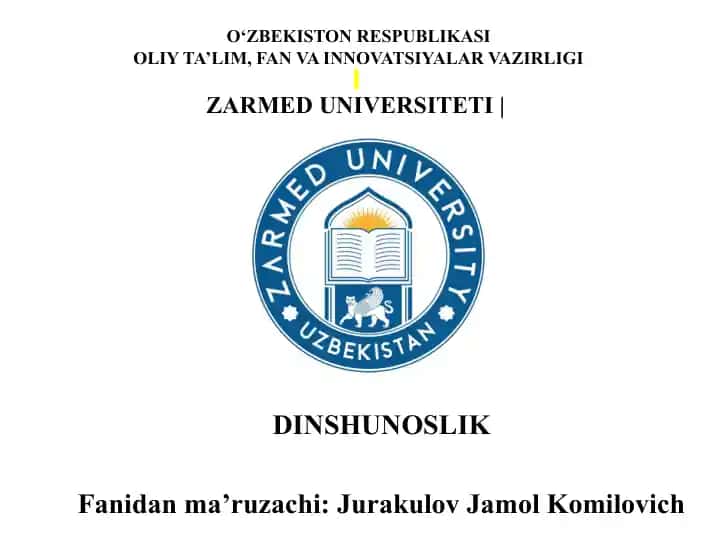 Xristiandini tarixi va asosiy g'oyalari