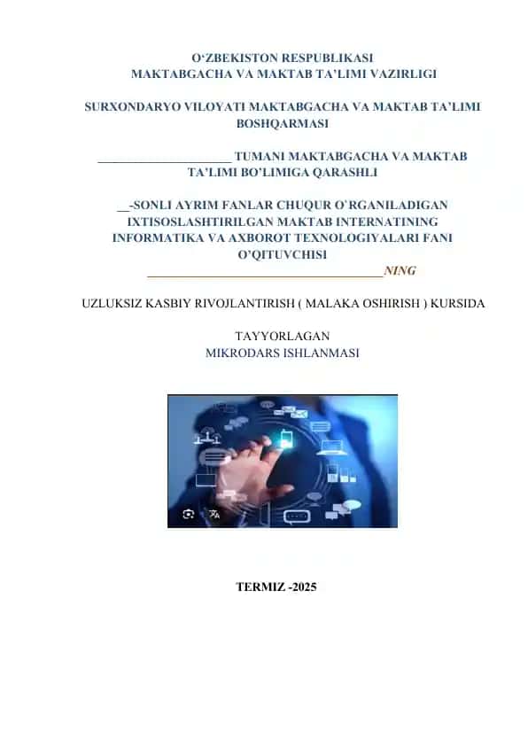 Mobil qurilmalar va ularning imkoniyatlari