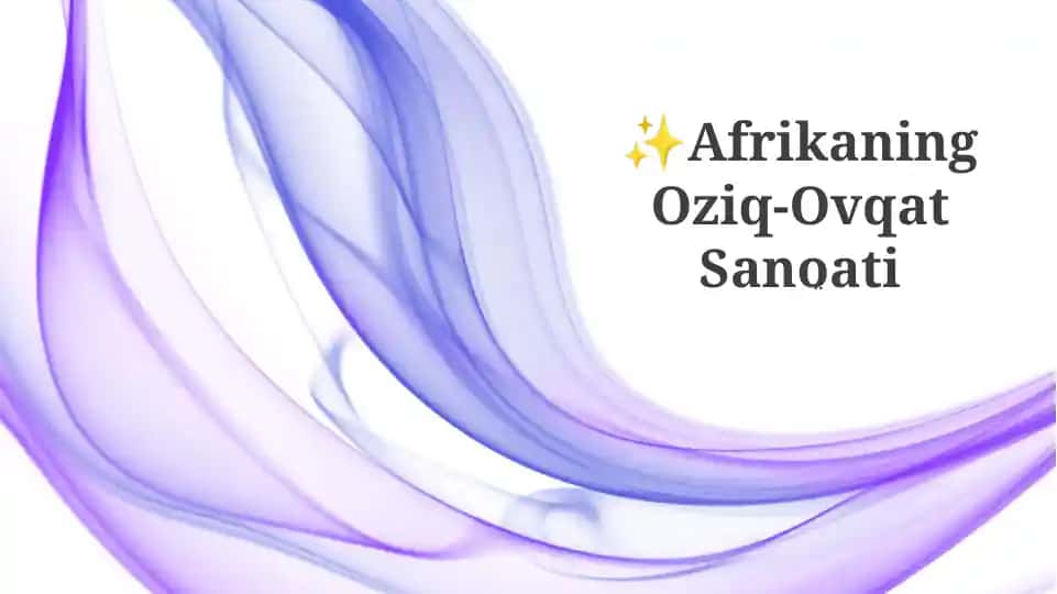 Afrikaning Oziq-Ovqat Sanoati