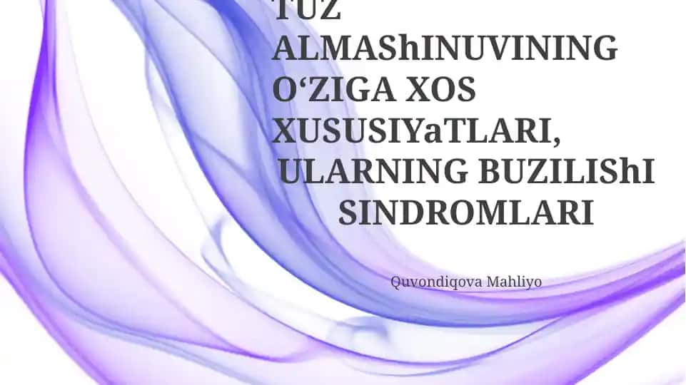 Bolalarda suv va tuz almashinuvi xususiyatlari, ularning buzilishi sindromlari