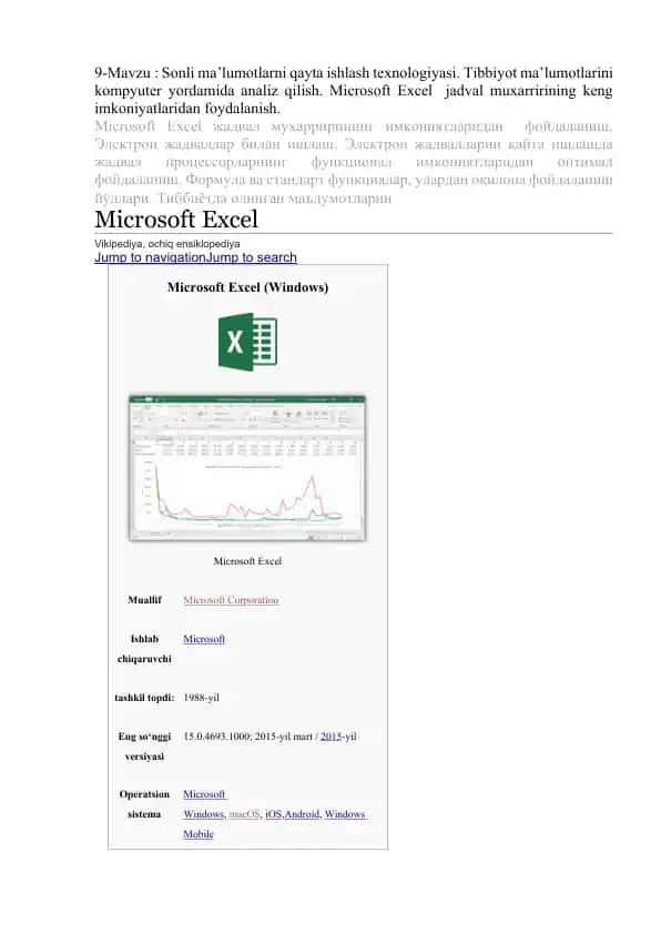 Microsoft Excel