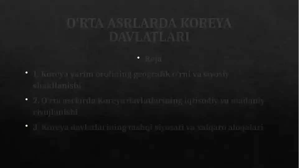 Oʻrta asrlarda Koreya davlatlari