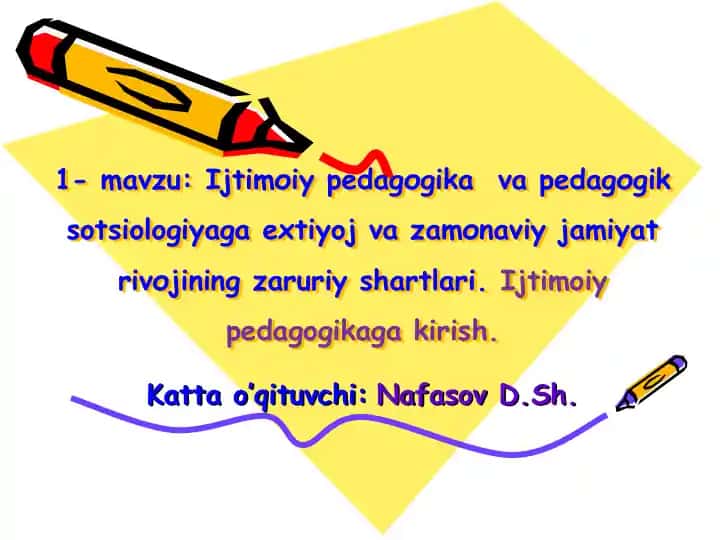 Ijtimoiy pedagogika