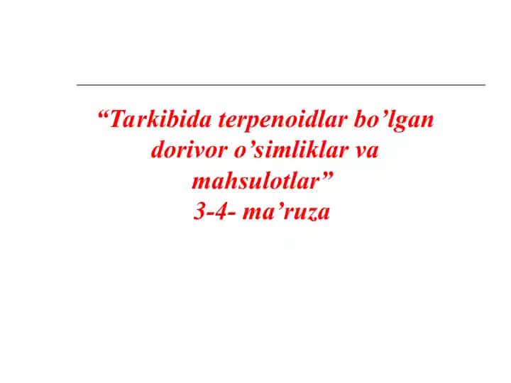 Aromatik monoterpenlar bo’lgan o’simliklar va efir moylari