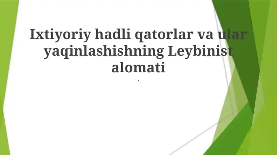 Ixtiyoriy chiziqlar va ularning geometrik talqini