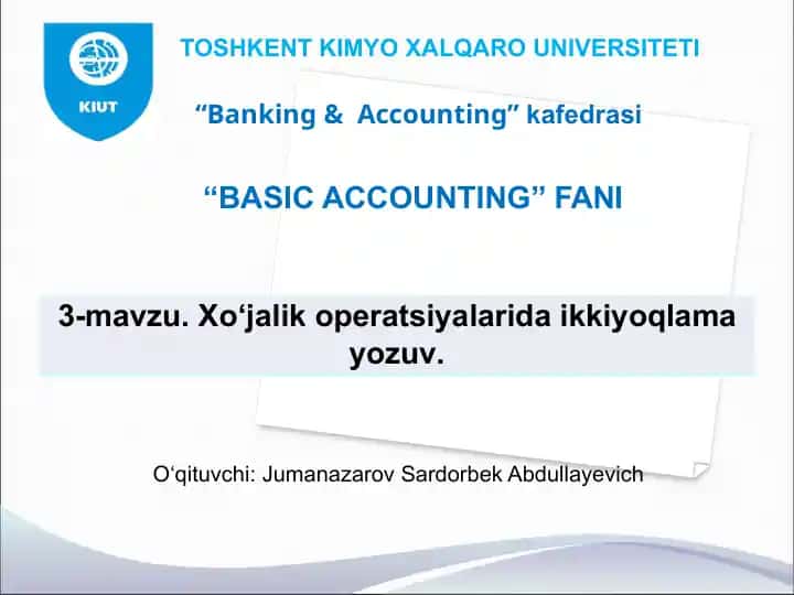 BASIC ACCOUNTING